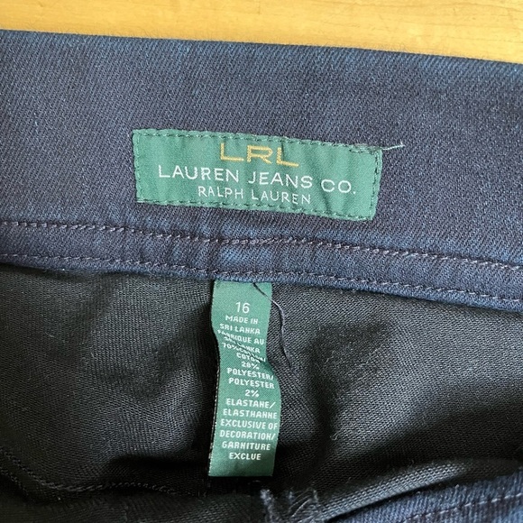 LRL Lauren Jeans Co. Ralph Lauren Pull On Modern Legging Dark Wash Jeans - Picture 3 of 3
